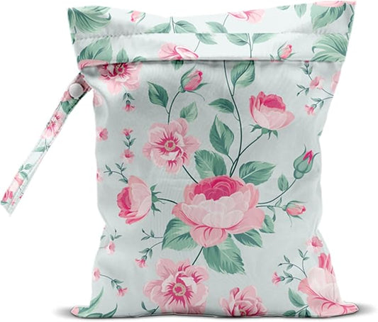 Wet Dry Bags for Diaper Waterproof Swimsuit Washable Reusable Bag for Beach Diapers Dirty Yoga Gym Clothes Plant Gifts for Men Baby Friend Women 12.5x10.2 Inches
