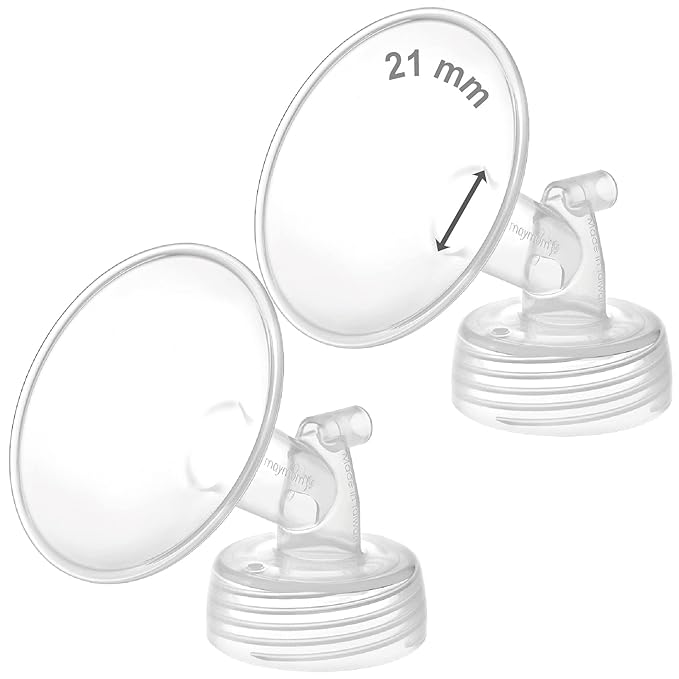 Maymom Wide Neck Pump Part for Spectra S1/S2 Pumps; Incl Wide Mouth Flange; Not Original Spectra Flange; Replaces Spectra Shield (21 mm Two Flanges)