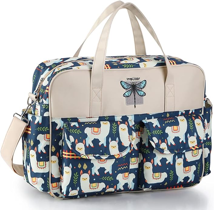 Kamay's Mummy Shoulder Bag Diaper Bag Chic Nappy Changing Bag Tote/Messenger Style Large with Changing Mat, Adjustable Straps