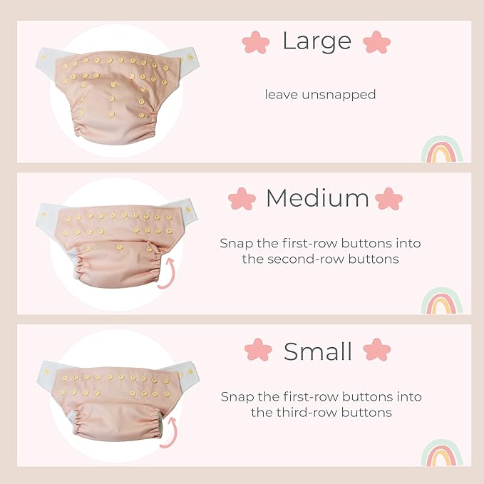 KaWaii Baby One Size Pocket Cloth Diaper Shells, Washable, Reusable, Adjustable, Leakproof, Newborn to Toddler 8-36 lbs Animal Learning Bundle, Pack of 20