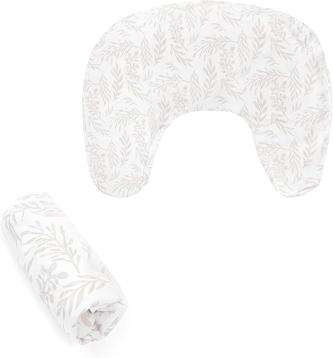 Boppy Nursing Pillow Cover - Soft, Hypoallergenic Washable Microfiber Bottle & Breastfeeding Pillow Covers (Redesigned Feeding Pillow Sold Separately) - Beige Foliage