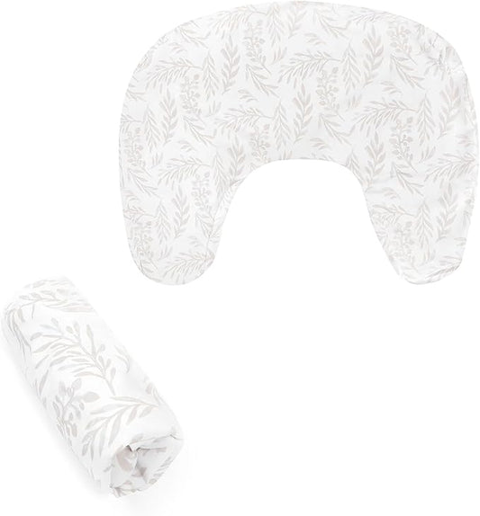 Boppy Nursing Pillow Cover - Soft, Hypoallergenic Washable Microfiber Bottle & Breastfeeding Pillow Covers (Redesigned Feeding Pillow Sold Separately) - Beige Foliage