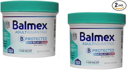 Balmex Adult Care Rash Cream, 12oz, (Pack of 2)