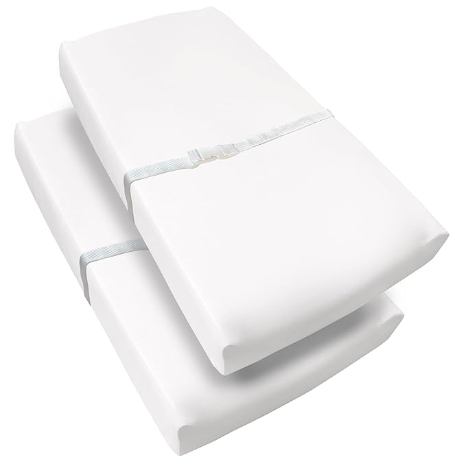 BreathableBaby Waterproof Cover, for 32" x 16"/81 x 41 cm Changing Pad, White (2-Pack)