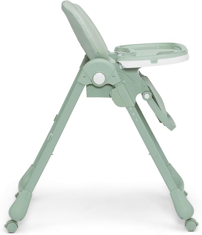 Little Folks by Delta Children 2-in-1 SlimFold High Chair for Babies and Toddlers, Sage Green