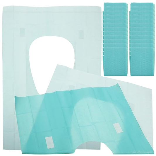 GLEAVI 50pcs Disposable Toilet Seat Covers Travel-Friendly Pads for Public Restrooms Portable for Home Outdoors