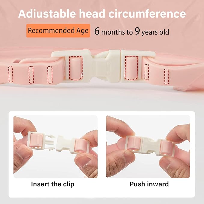Baby Shower Cap Shield, Baby bath set shower cap, Visor Hat for Eye and Ear Protection for 0-9 Years Old Children,Cute Crown Shape Makes the Baby Bath More Fun (Pink) LiLiBBShie