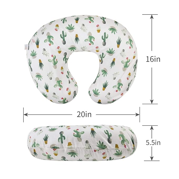 ALVABABY Pillow Cover Soft and Comfortable for Breastfeeding Moms Soft Fabric Fits Snug On Infant Nursing Pillows to Mothers While Breast Feeding ZT-W05