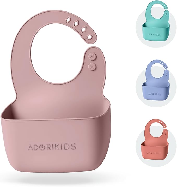 RideBib Silicone Vomit Bib with Extra-Deep Pocket for Motion Sickness Relief During Travel. Patent Pending