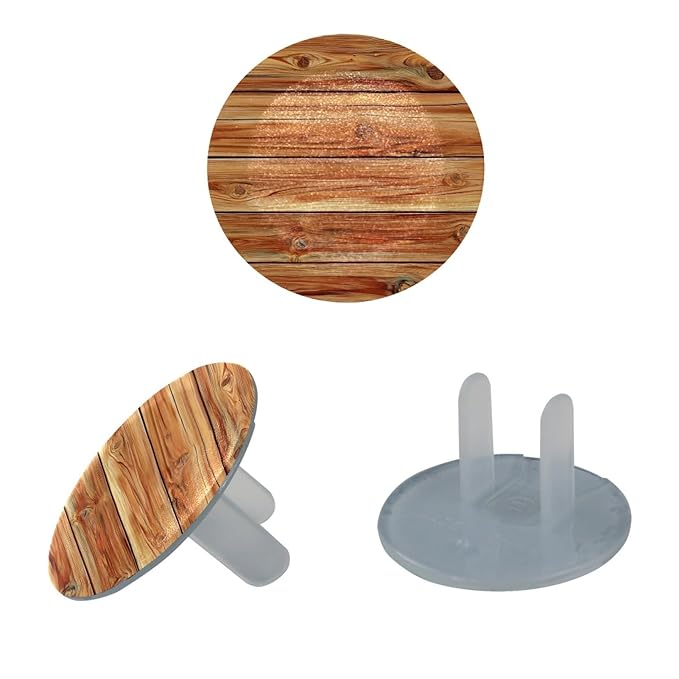 Pine Flooring Boards Texture (1) Outlet Covers for Electrical Power Baby Proofing Wall Socket Protector Child Proof Outlet Protector - Electrical Insulation