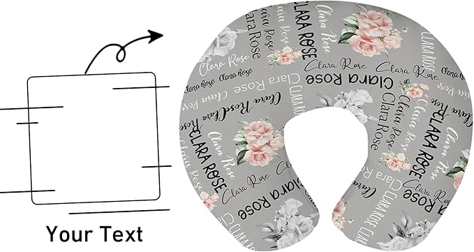 Dyoart Baby Nursing Pillow Cover,Custom Name Soft Nursing Covers,Breastfeeding Pillow Slipcover for Bottle Feeding,Custom Gifts for Toddler Infant,Flowers(one Size)