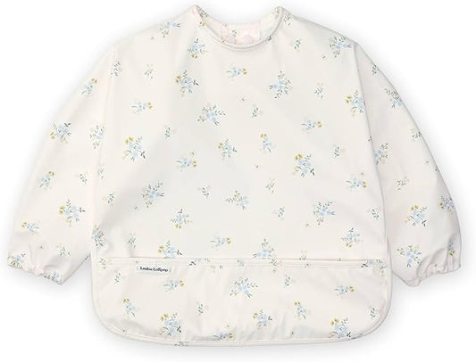 Loulou Lollipop Long Sleeve Mess Free Waterproof Bibs, for baby boys and girls 6-36 Months, Machine Washable, Travel Friendly