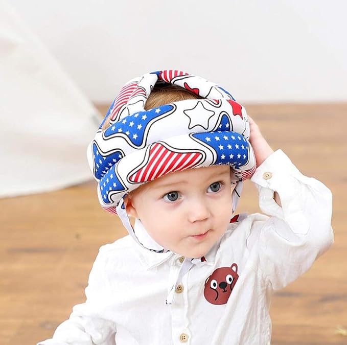 Baby Toddler Infant Head Helmet Kids Children Safety Helmet Head Cushion Protection Hat for Baby Walking Running Crawling(Big Star)