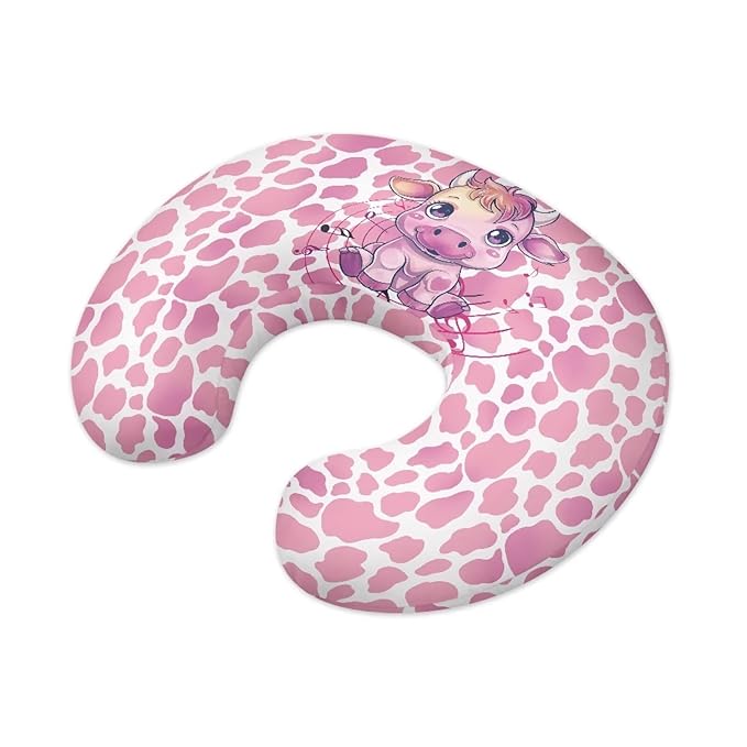 Cute Cow Nursing Pillow Cover for Baby Boy Girl Nursing Pillow Cover Cuddle Pillow Slipcover Detachable Nursing Pillow Protective Baby Feeding Easy to Use and Dustptoof