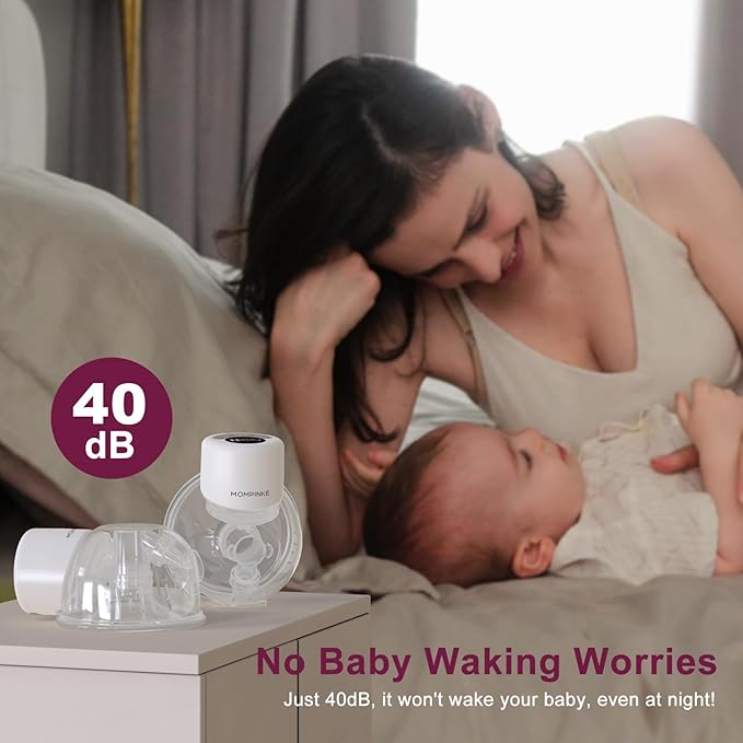 Wearable Breast Pump S12, Electric DoublePump Hands-Free Breastfeeding Pump, 9 Adjustable Suction Levels, Portable Low Noise Hospital-Grade Breast Pump with Carrying Bag, 24mm, 2 Pack (white)