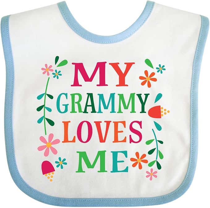 inktastic My Grammy Loves Me Girls Apparel Baby Bib