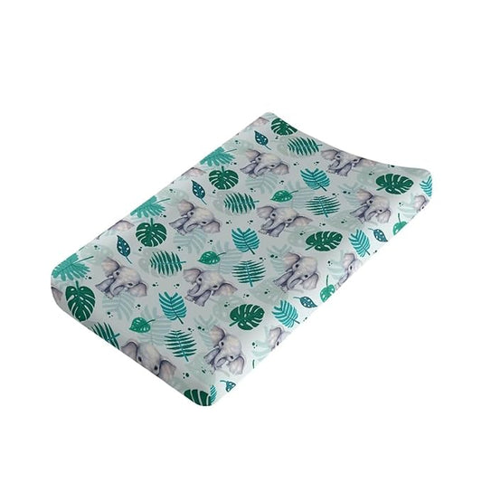 Elephant Changing Pad Cover Infant Newborn Hawaiian Changing Table Cover for Girl Baby Diaper Table Change Mat Sheet Cover