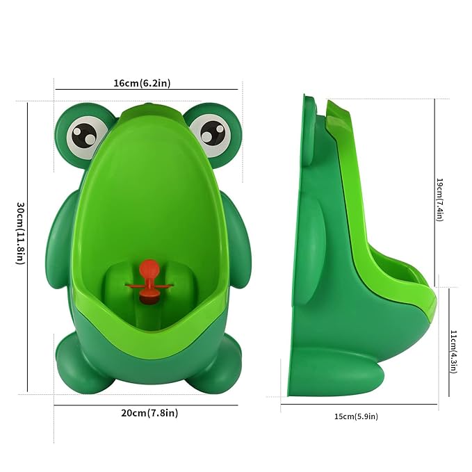 Potty Training Urinal for Boys Cute Whale with Funny Aiming Target - Green