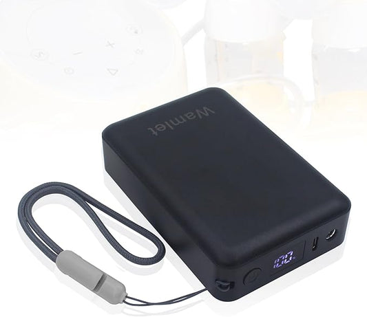12v Portable Breast Pump Battery and Charger for Medela Sonata,Freestyle,Spectra S1 S2 9Plus and Lactina Hygeia EnJoye (Black, 20000mAh)
