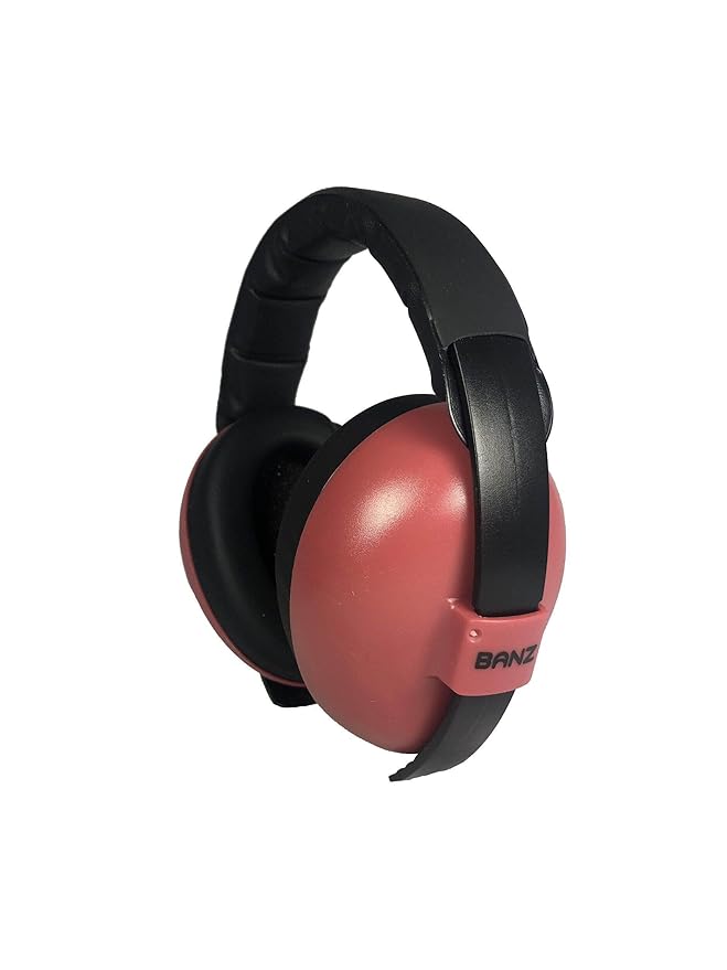BANZ Earmuffs Infant Hearing Protection – Ages 0-2 Years (Maroon)