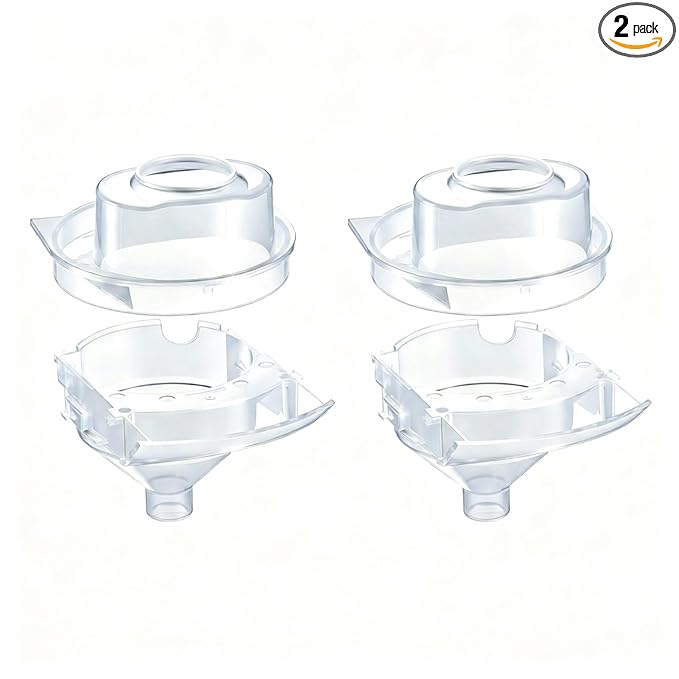 Remerry 2 Sets Replacement Funnel Compatible with Baby Brezza Formula Pro Advanced Replacement Parts Funnel and Cover Compatible with Baby Formula Dispenser, Clear, Easy to Use and Clean