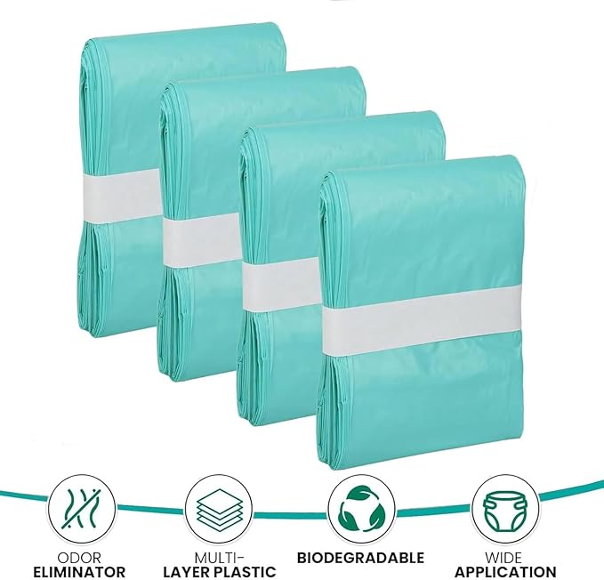 Adult Diaper Liner Refills, Compatible with Janibell Akord 280 Slim Model Pail, Odor-Seal Technology, Adult Diaper System, A Single Liner Pack Will Last Holds Up to 550 Diapers/Briefs, 8-Pack