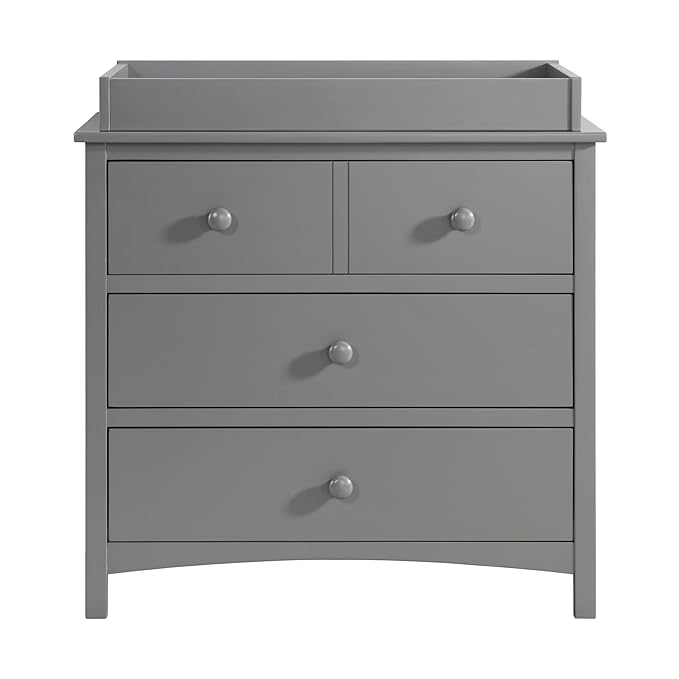 Oxford Baby Changing Topper for Universal 3-Drawer Dresser, Dove Gray