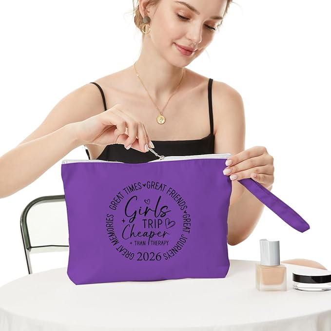 Fokongna Girls Trip Gifts Wet Bag Wet Dry Bag Beach Bag Favors for Swimsuit Toiletry Bag Travel Essentials For Women, Beach Travel Gym Wet Dry Bag for Swimsuit Dirty Diaper Bag. Purple