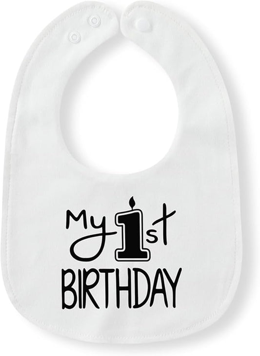 Cute Unisex-Baby Bib, Cotton Adjustable Waterproof Drooler, Birthday Gifts for Girls Boys 0-24 Months