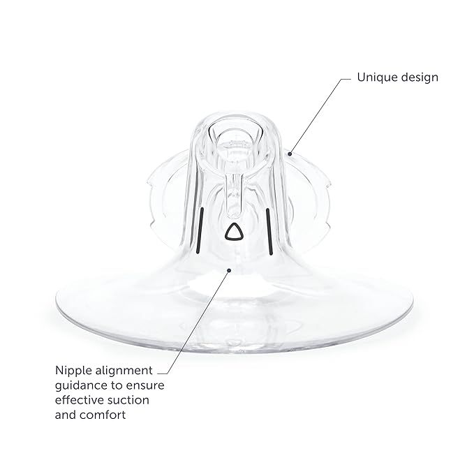 Elvie Breast Pump Breast Shield - 24mm - Nipple Flange for Pumping Breast Milk - Accessories & Breastfeeding Essentials for Electric Pumps - BPA Free, Dishwasher Safe - 2 Pack