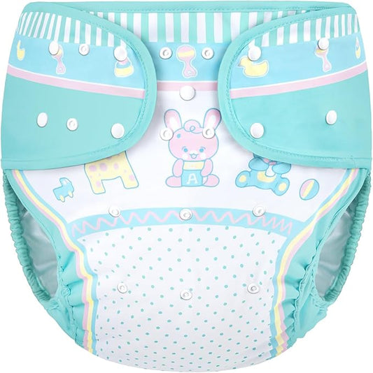 Littleforbig Washable Adjustable Reusable Waterproof Cloth Adult Diaper Wrap Cover - Baby Parade S