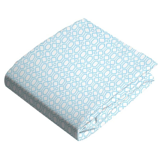 Kushies Change Pad Fitted Sheet Flannel, Octagon Blue