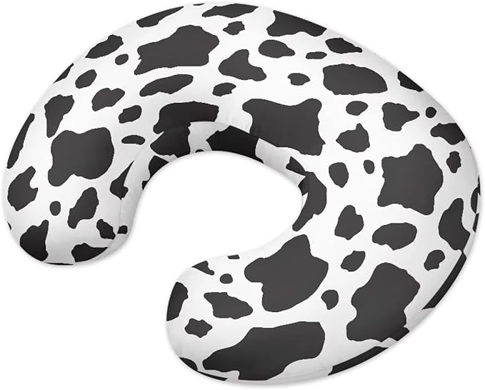 Cow Print Nursing Pillow Cover for U-Shaped Feeding Pillow Cowhide Breastfeeding Pillow Slipcover Hidden Zipper Design Soft and Skin-Friendly
