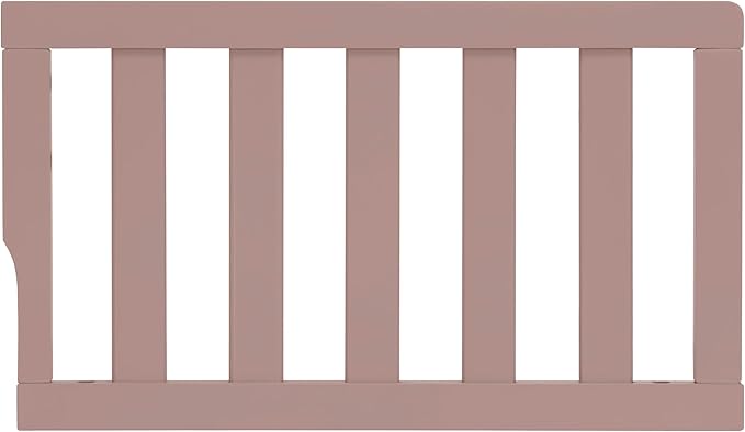 Dream On Me Toddler Guard Rail for Convertible Crib, Solid Wood Bed Rail for Toddler Bed Conversion, Brown Sugar