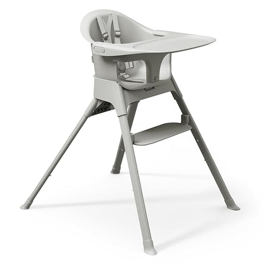 Mompush Olli 7-in-1 Convertible High Chair for Babies and Toddlers – Adjustable Height & Footrest, Dishwasher-Safe Tray, Compact Foldable Design for Easy Storage & Travel, Lightweight Yet Durable