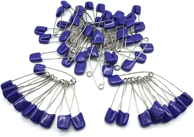Baby Safety Pins Secure Clips for Fastening Baby Clothes Diaper Napkins 50pcs 60PCS 30PCS (Purple, 60 pcs)