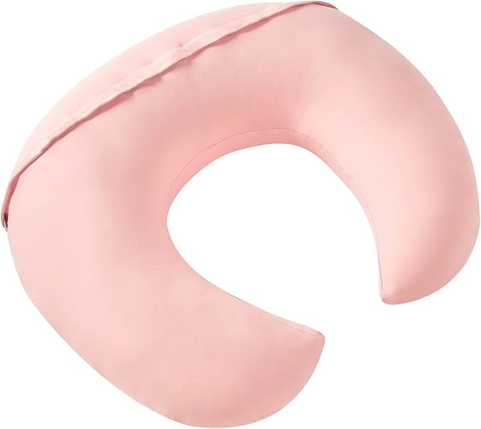 Nursing Pillow, Plus Size Breastfeeding Pillow Original Support for Baby Boys Girls Breastfeeding Essentials, with Removable Soft Cotton Cover (Pink, Large (25.59 * 20.08 * 6.30 Inches))