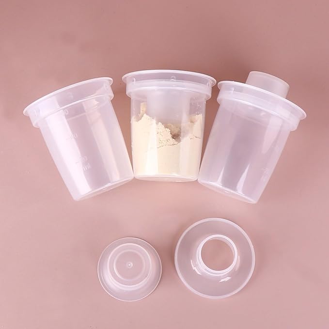 6Pcs Travel Ready Spill-Resistant Milk Dispenser Set Secure Lid Design Milk Box 60ml