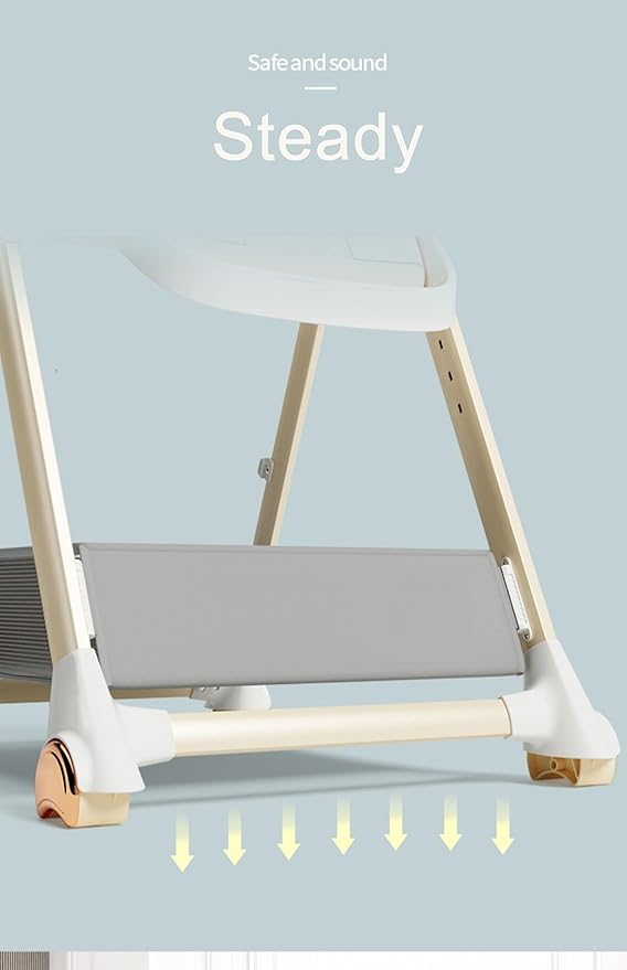 Magic ZC PU Leather Highchair, Adjustable Baby High Chair, High Chairs for Babies and Toddlers, Easy to Fold Baby Chair (808 Khaki)