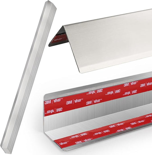 304 Stainless Steel Wall Corner Guard 1 x 1 x 48 inch, Pack of 10 Metal Wall Corner Protector with 90-Degree Angle for Wall Protection and Decoration (10, Silver, 1x1x48 Inches)