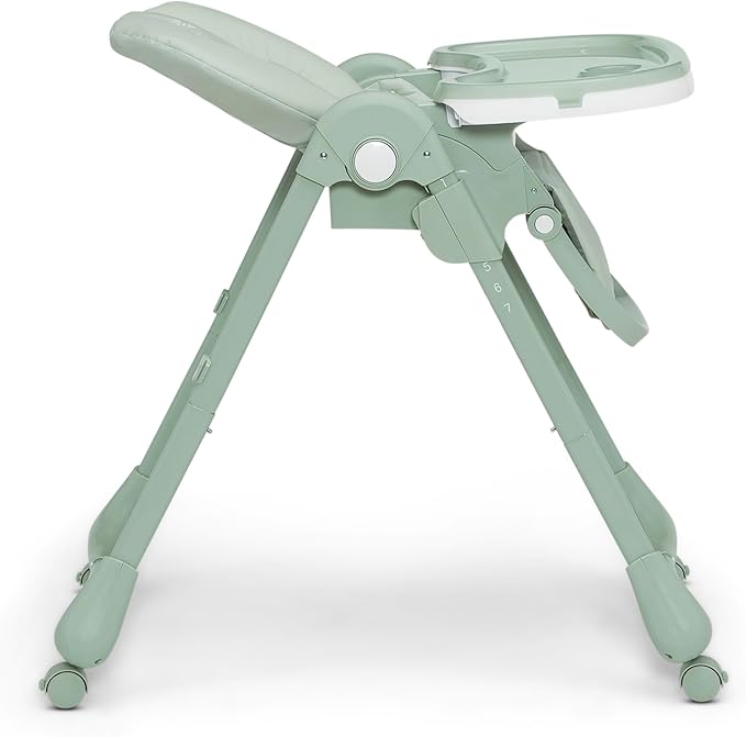 Little Folks by Delta Children 2-in-1 SlimFold High Chair for Babies and Toddlers, Sage Green