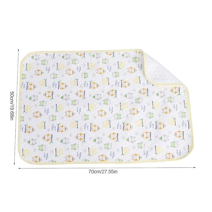 Soft Cotton Portable Travel Diaper Changing Pad for Babies and Newborns, Yellow
