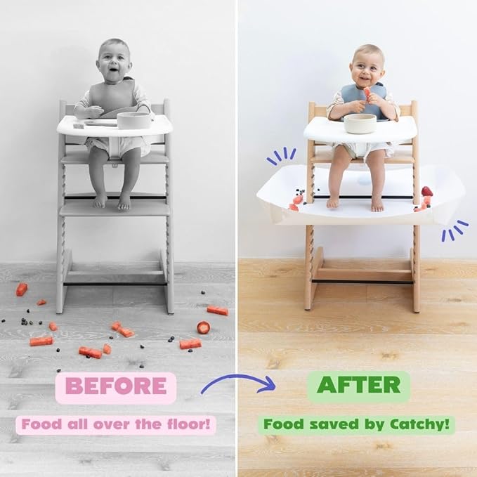 Catchy - The Food and Mess Catcher for the Stokke Tripp Trapp - Catchy Food Catching Accessory for Highchairs - Baby & Toddler Food Mat - High Chair Food Catcher - High Chair Accessories