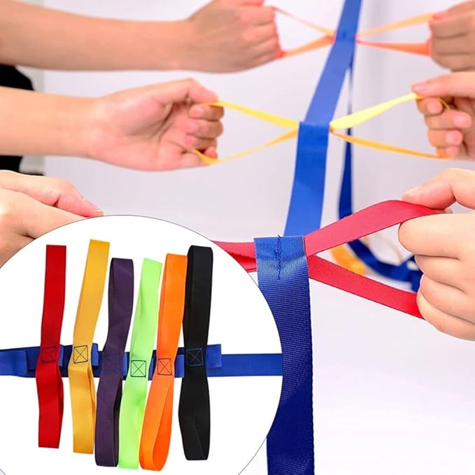 Children's Walking Ropes for Preschool Daycare School Kids Outdoor Colorful Handles for Up to 12 Children 2 Teachers(Blue)