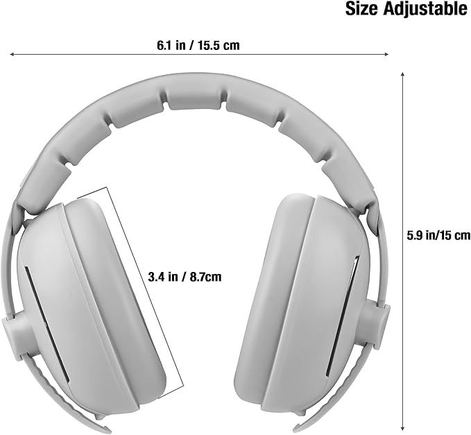 PandaEar Baby Ear Muffs, 2-in-1 Baby Ear Protection Noise Cancelling Headphones Ages 0-3 Years, Infant Hearing Protection