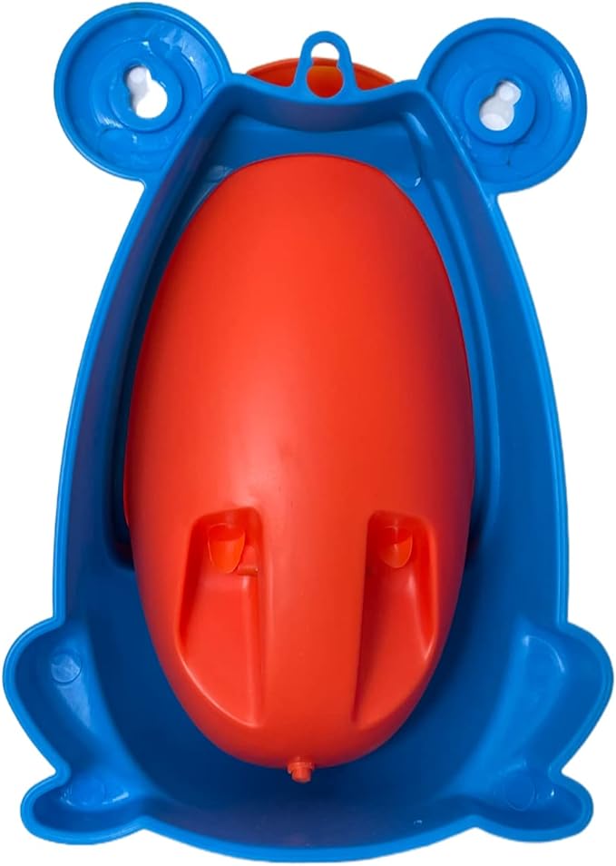 Soraco Frog Potty Training Urinal for Toddler Boys with Funny Aiming Target, Bathroom Frog Pee Trainer Toilet (Blue)