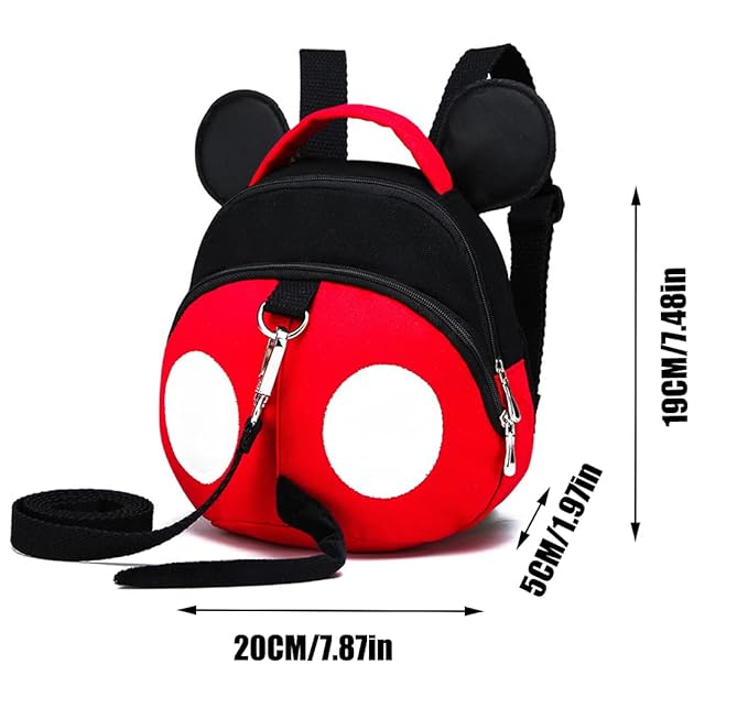 Baby Anti-Lost Harness, Yimidear Purified Cotton Toddler Safety Leash for Babies & Kids Boys and Girls (Red)