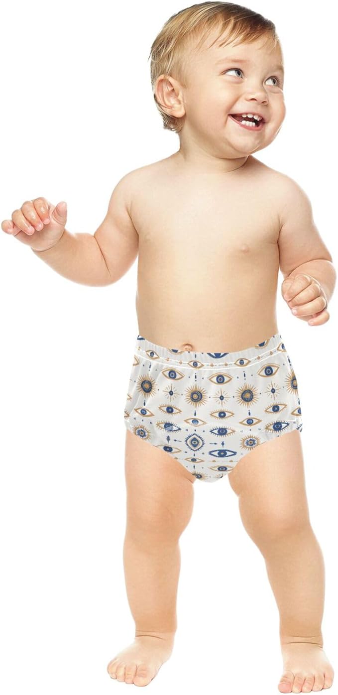 Baby Sleep Training Underwear Reusable Trainer Underwear for Toddler Boys 4T Stylized Eye Motifs