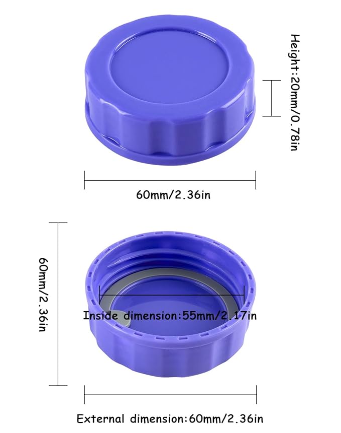 Baby Bottle Caps Compatible with Lansinoh Bottles, Travel and Storage Bottle Lids Replacement, 8 Count, Purple