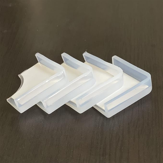 Food-Graded Silicone Clear Thin Corner Protectors, Baby Proofing Table Edge Guards, Pre-Tapep Adhesive Soft for Kids Child Safety Proof, Cabinets Counter Furniture Bumpers (4, 1/5x4/5 in (Width))